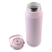 Oasis Capri Ceramic Lined Stainless Steel Triple Wall Insulated Drink Bottle 1 Litre Pink Lemonade image 8 – thumbnail