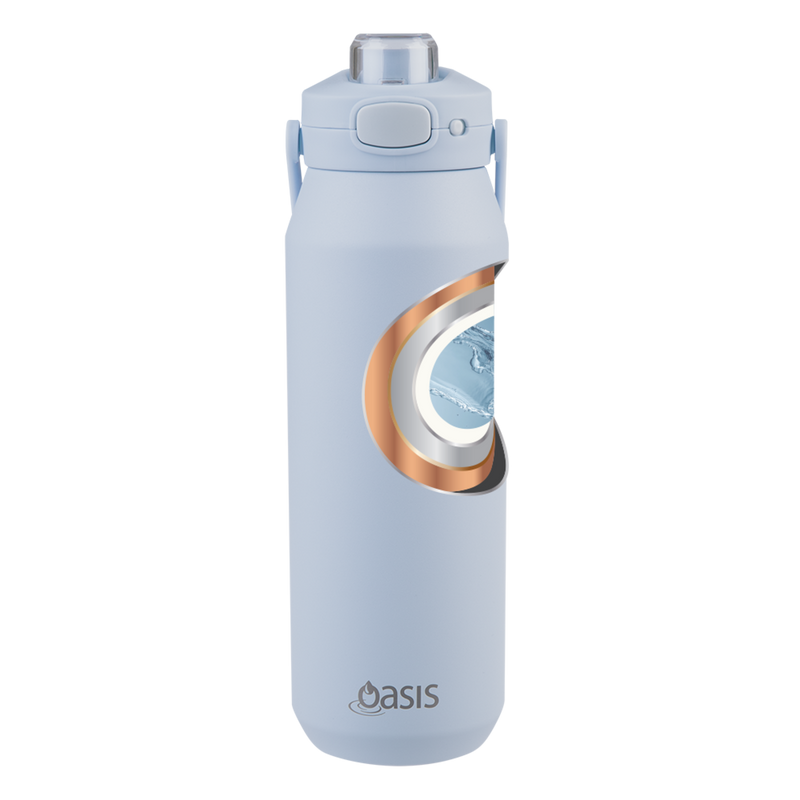 Oasis Capri Ceramic Lined Stainless Steel Triple Wall Insulated Drink Bottle 1 Litre Periwinkle image 15