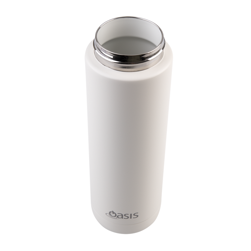 Oasis Moda Ceramic Lined Stainless Steel Triple Wall Insulated Drink Bottle with straw 700ml Alabaster image 12