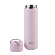 Oasis Moda Ceramic Lined Stainless Steel Triple Wall Insulated Drink Bottle with straw 700ml Pink Lemonade image 10 – thumbnail