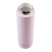 Oasis Moda Ceramic Lined Stainless Steel Triple Wall Insulated Drink Bottle with straw 700ml Pink Lemonade image 12 – thumbnail