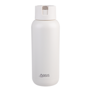 Oasis Moda Ceramic Lined Stainless Steel Triple Wall Insulated Drink Bottle with straw 1 Litre Alabaster image 2 – thumbnail