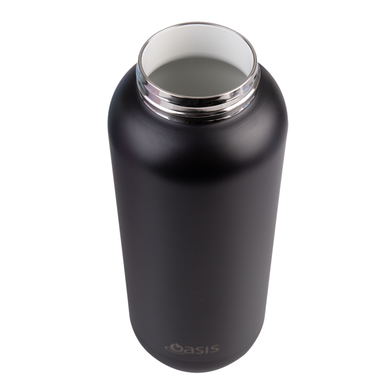Oasis Moda Ceramic Lined Stainless Steel Triple Wall Insulated Drink Bottle with straw 1 Litre Black image 12
