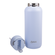 Oasis Moda Ceramic Lined Stainless Steel Triple Wall Insulated Drink Bottle with straw 1 Litre Periwinkle image 11 – thumbnail
