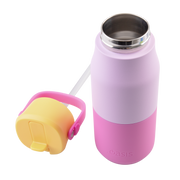 Oasis Stainless Steel Double Wall Insulated JNR Drink Bottle with Sipper 400ml Bubblegum Pink image 4 – thumbnail