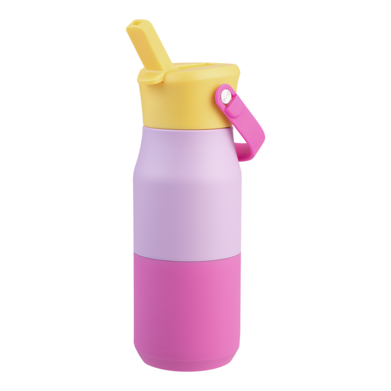 Oasis Stainless Steel Double Wall Insulated JNR Drink Bottle with Sipper 400ml Bubblegum Pink image 6
