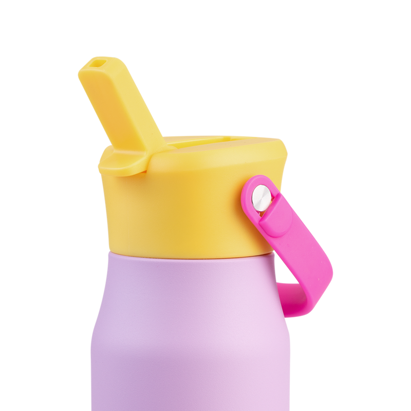 Oasis Stainless Steel Double Wall Insulated JNR Drink Bottle with Sipper 400ml Bubblegum Pink image 7