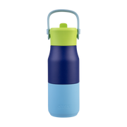 Blue kids insulated water bottle with sipper 400ml – thumbnail