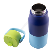 Oasis Stainless Steel Double Wall Insulated JNR Drink Bottle with Sipper 400ml Peacock Blue image 4 – thumbnail