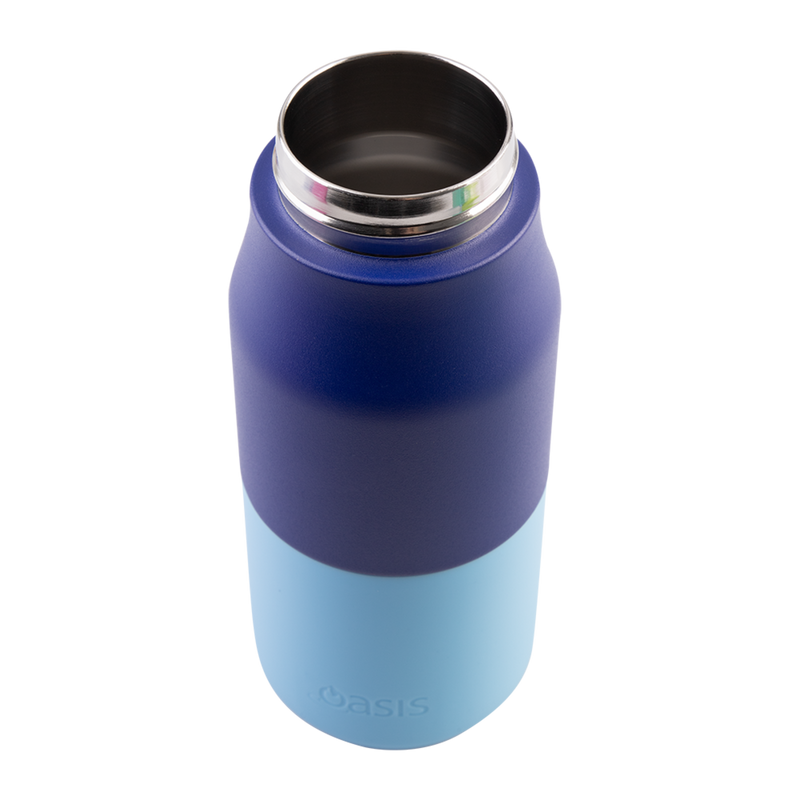 Oasis Stainless Steel Double Wall Insulated JNR Drink Bottle with Sipper 400ml Peacock Blue image 5