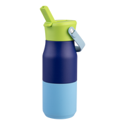 Oasis Stainless Steel Double Wall Insulated JNR Drink Bottle with Sipper 400ml Peacock Blue image 6 – thumbnail