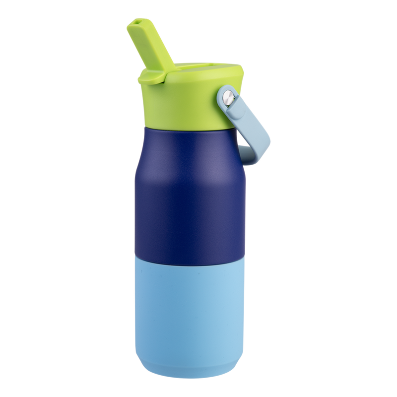 Oasis Stainless Steel Double Wall Insulated JNR Drink Bottle with Sipper 400ml Peacock Blue image 6