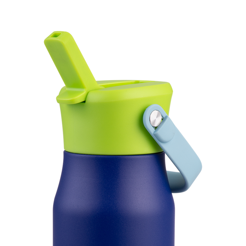 Oasis Stainless Steel Double Wall Insulated JNR Drink Bottle with Sipper 400ml Peacock Blue image 7