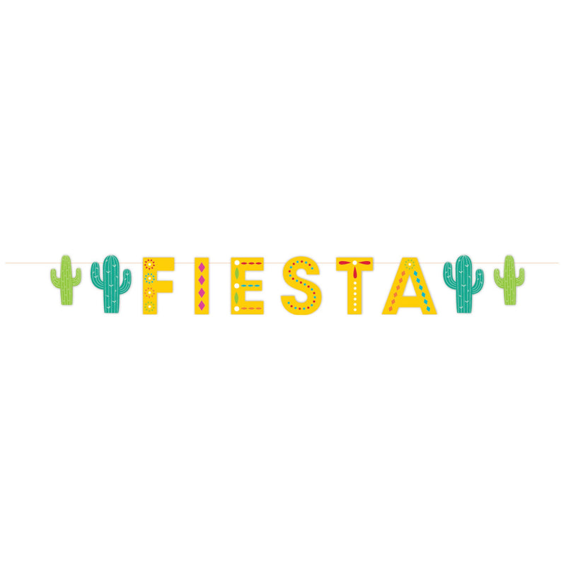 Fiesta letter banner with cactus
