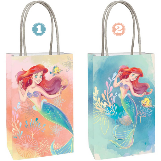 The Little Mermaid Paper Kraft Bags FSC 8pk