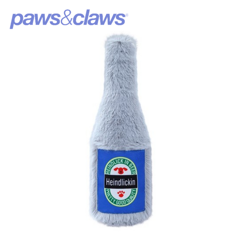 Furry Beer Bottle Plush 3 Asstd 22x8cm