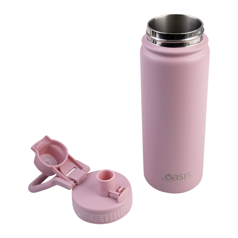 Oasis Challenger Stainless Steel Double Wall Insulated Drink Bottle Quick Release lid 550ml Blush image 4