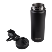 Oasis Challenger Stainless Steel Double Wall Insulated Drink Bottle Quick Release lid 550ml Black image 4 – thumbnail