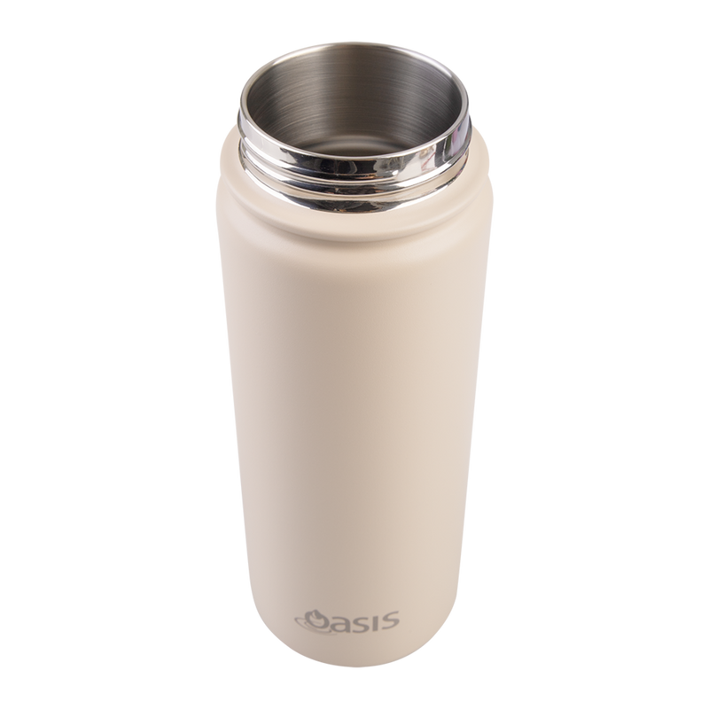 Oasis Challenger Stainless Steel Double Wall Insulated Drink Bottle Quick Release lid 550ml Oat image 5