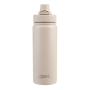 Beige oat insulated water bottle quick release lid – thumbnail