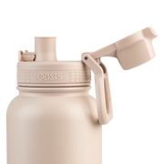 Oasis Challenger Stainless Steel Double Wall Insulated Drink Bottle Quick Release lid - 1 Litre Oat image 7 – thumbnail