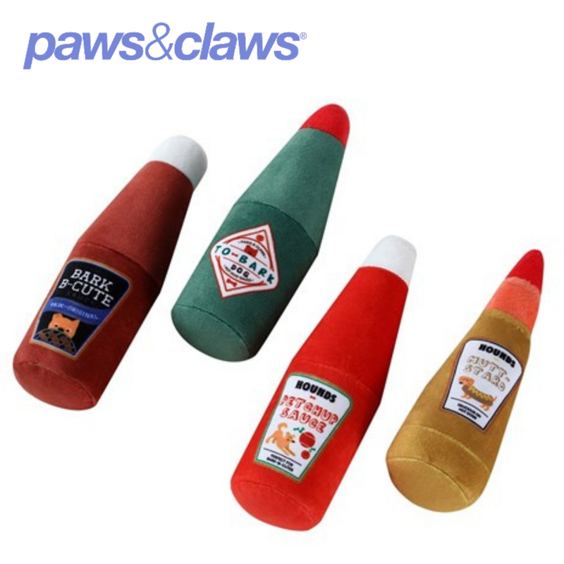 Plush Tomato Sauce Bottle 20x8cm