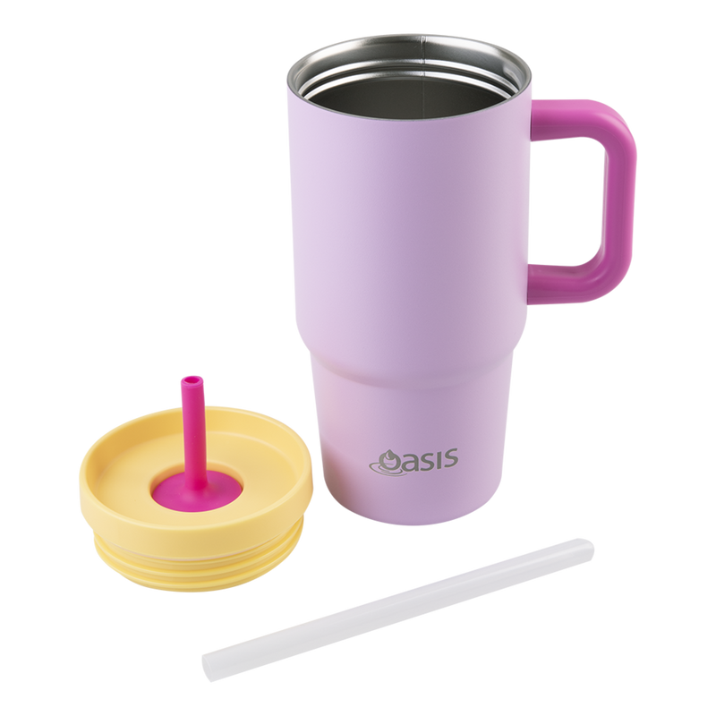 Oasis Stainless Steel Double Wall Insulated JNR Commuter Travel Tumbler 700ml Bubblegum Pink image 5
