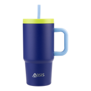 Blue insulated travel tumbler cup 700ml – thumbnail