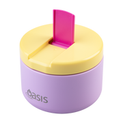 Oasis Stainless Steel Double Wall Insulated JNR Food Flask with Quick Release Lid 300ml Bubblegum Pink image 2 – thumbnail