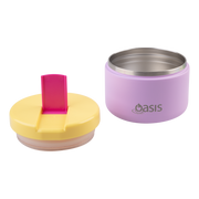 Oasis Stainless Steel Double Wall Insulated JNR Food Flask with Quick Release Lid 300ml Bubblegum Pink image 4 – thumbnail