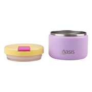 Oasis Stainless Steel Double Wall Insulated JNR Food Flask with Quick Release Lid 300ml Bubblegum Pink image 5 – thumbnail