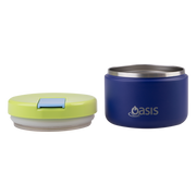 Oasis Stainless Steel Double Wall Insulated JNR Food Flask with Quick Release Lid 300ml Peacock Blue image 5 – thumbnail