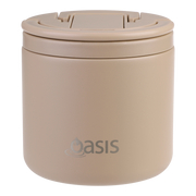 Beige insulated food jar with spoon 550ml – thumbnail