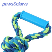 Twin Knotted Rope Tugger Toy W/ Handle 50cm