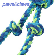 Twin Knotted Rope Tugger Toy W/ Handle 50cm