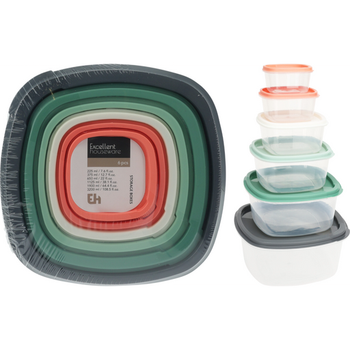 6 piece storage box set with lids