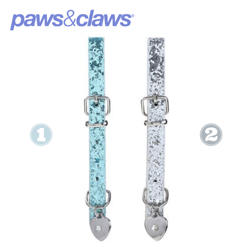 Glitter Cat Collar 2 Asstd Cols 26-32x1cm