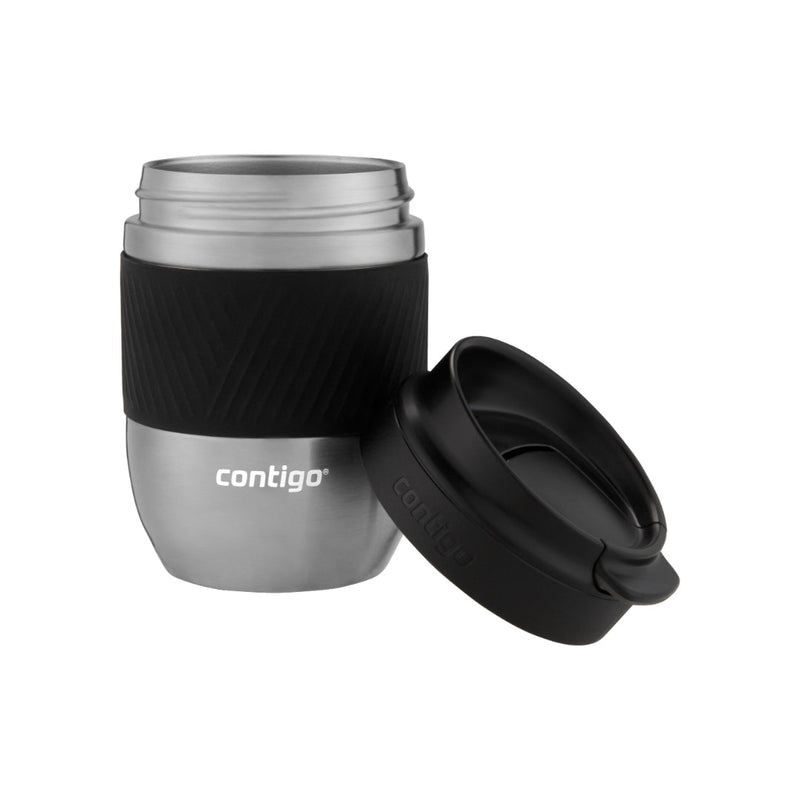 Pug Mug Snapseal 295ml - Black & S/Steel CONTIGO