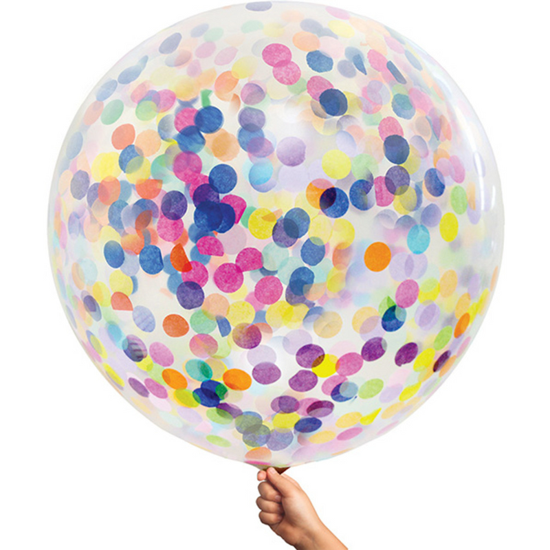 Multi-Colored Confetti Balloon 90cm
