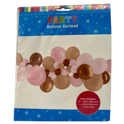 Pink Rose and Gold Balloon Garland 35pk