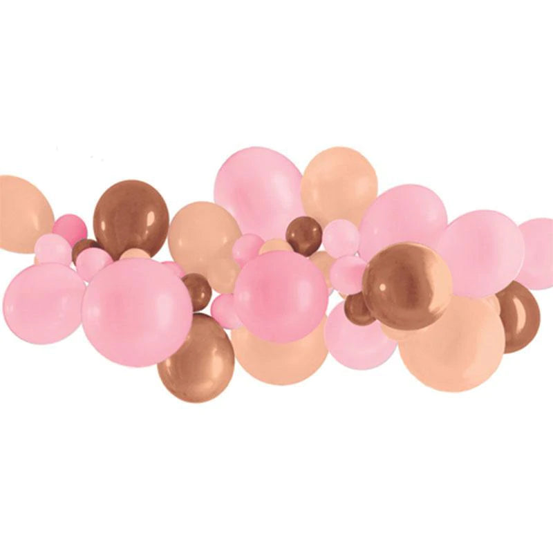 BALN GARLAND 35PK PINK RSE GLD