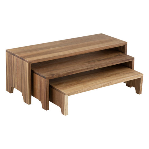 Three wooden serving boards in assorted sizes