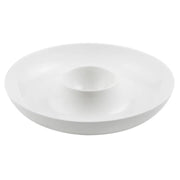 Round chip and dip platter with central bowl