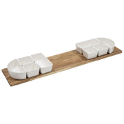 Large modular serving tray with removable inserts