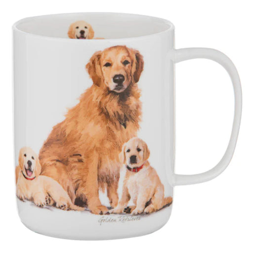 Golden Retriever ceramic mug with friendly design
