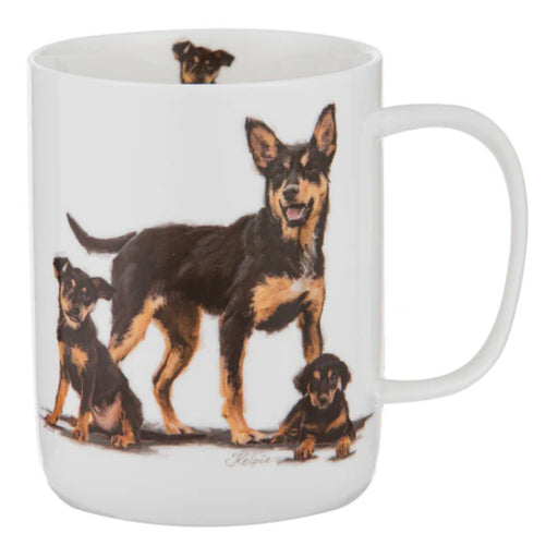 Kelpie dog ceramic mug with artwork