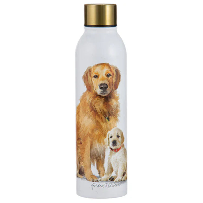 Reusable drink bottle with Golden Retriever print