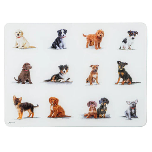 Heat resistant surface protector with puppy art