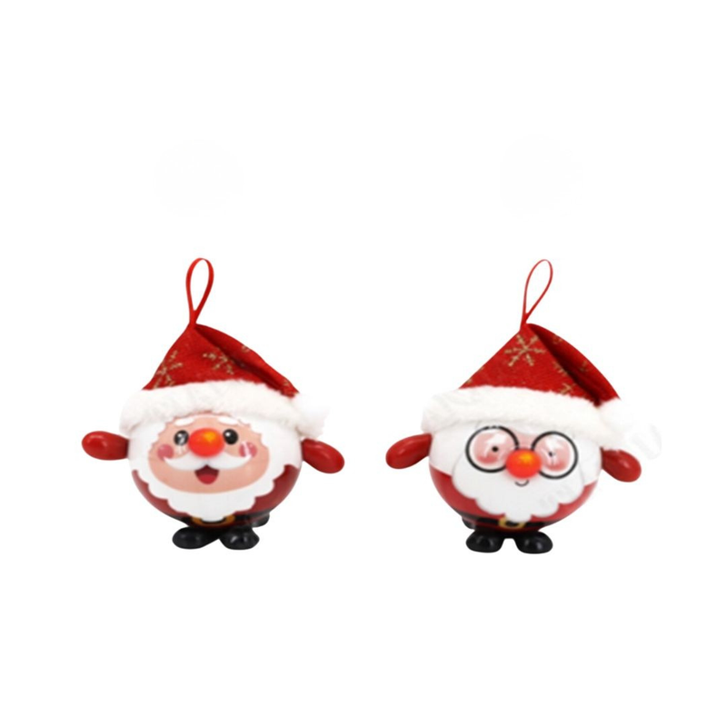 Santa With Feet Baubil With Flashing Nose