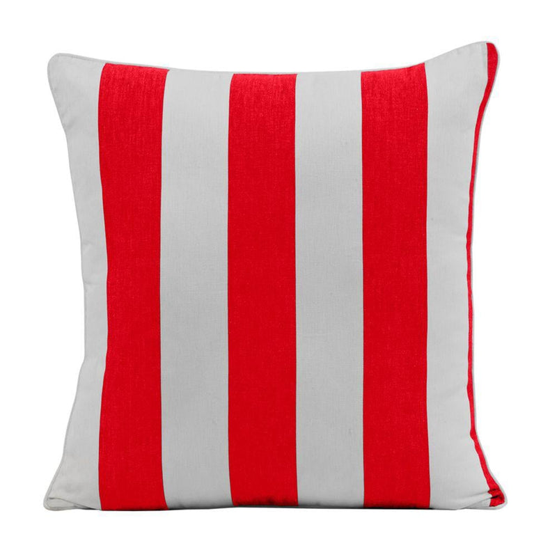Outdoor Stripe Cushion Red 45x45cm